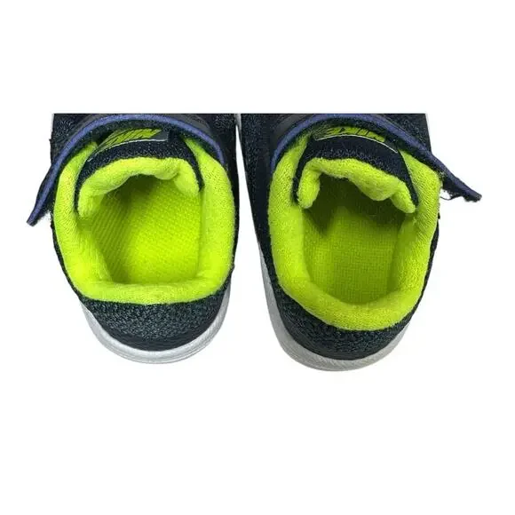 Nike Revolution 3 Baby Boys Sneakers Athletic Shoes Navy Blue Neon Yellow Sz 2C - Picture 7 of 9